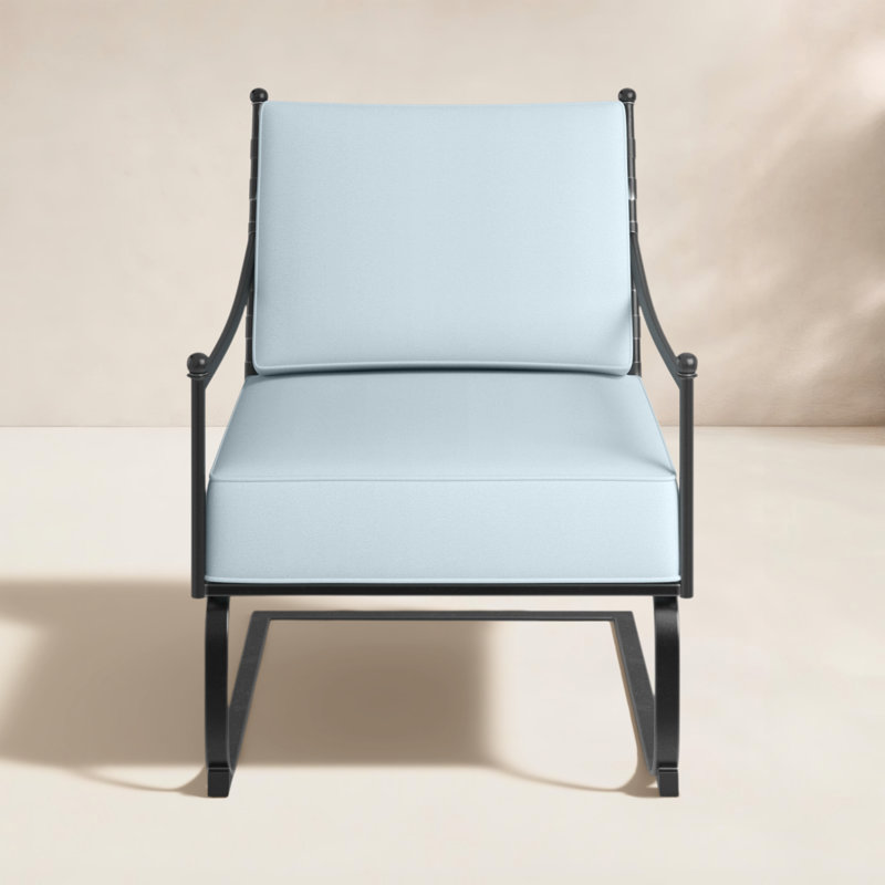 Lucier Patio Chair with Sunbrella Cushions, Canvas Skyline Sunbrella®
