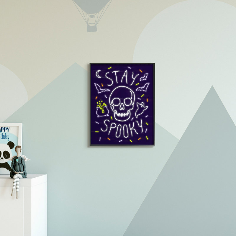 Stay Spooky Quote, Giclée encadrée noir minuit, H 20 po x l 16 po x P 1,5 po
