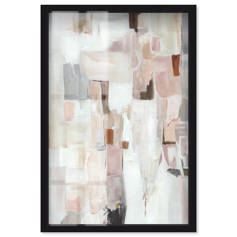 «Tender Grey II - Ira Colmeva Shadowbox», reproduction surdimensionnée par Art Remedy, cadre noir, 44 x 66, H 68 po x l 46 po