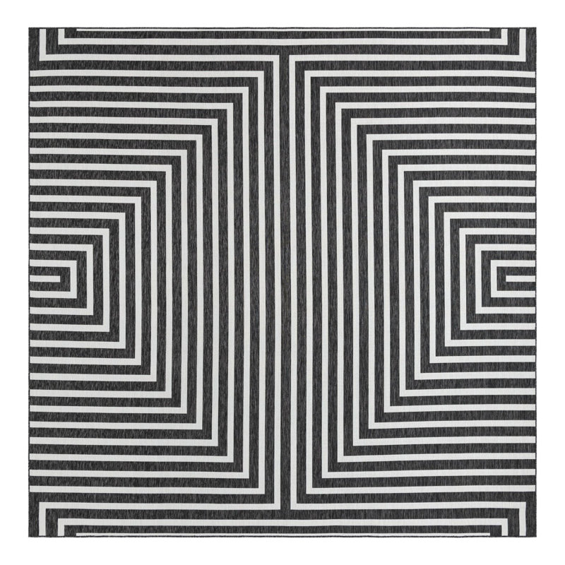 Geometric Indoor / Outdoor Rug, Square 12'
