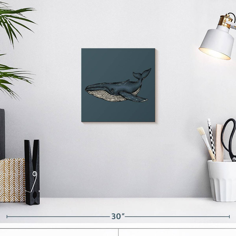 Crowle Dark Blue Whale, 10" H x 10" W
