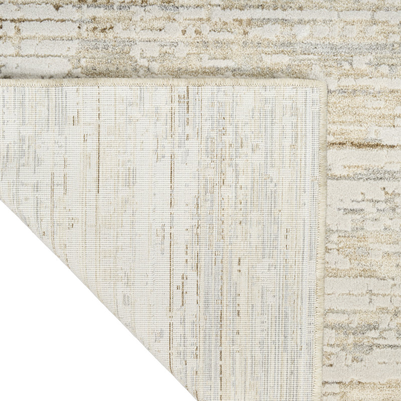 Tapis d'intérieur moderne ivoire naturel 2 pi 2 po x 10 pi Calvin Klein CK078 Summit, Tapis de couloir 2 pi 2 po x 10 pi