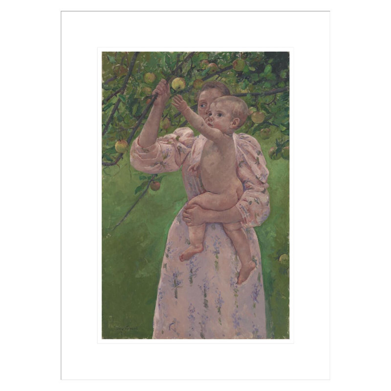 «Child cueillant un fruit» par Mary Cassatt, impression giclée encadrée, H 21,75 po x l 16,2 po