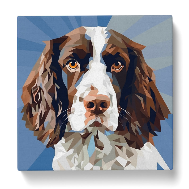 English Springer Spaniel Cubism - Wrapped Canvas, 50cm H x 50cm W x 3cm D