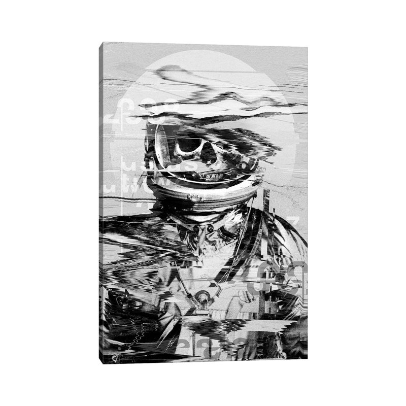 Astro Skull by Nicebleed - Print on Canvas, Wrapped Canvas, 20.32 cm H x 30.48 cm W