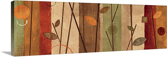 « modern forest natural » par veronique charron, impression, H 20 po x l 60 po x P 1,5 po, Toile