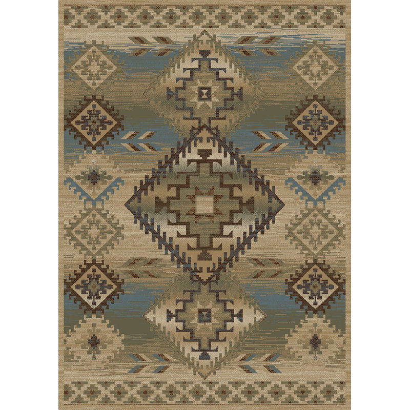 Tapis beige Alleyna Southwestern, Rectangle 2 pi 3 po x 7 pi 7 po