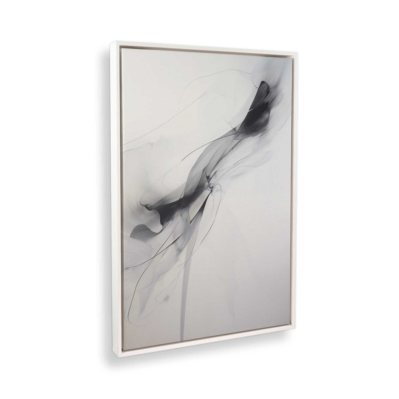 Ethereal Smoke Dance III, 30.75" H x 20.75" W x 1.75" D, Opaque White Framed