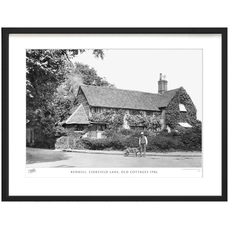 Redhill, Linkfield Lane, Old Cottages 1906 by Francis Frith - Single Picture Frame Print, 40cm H x 50cm W x 2.3cm D