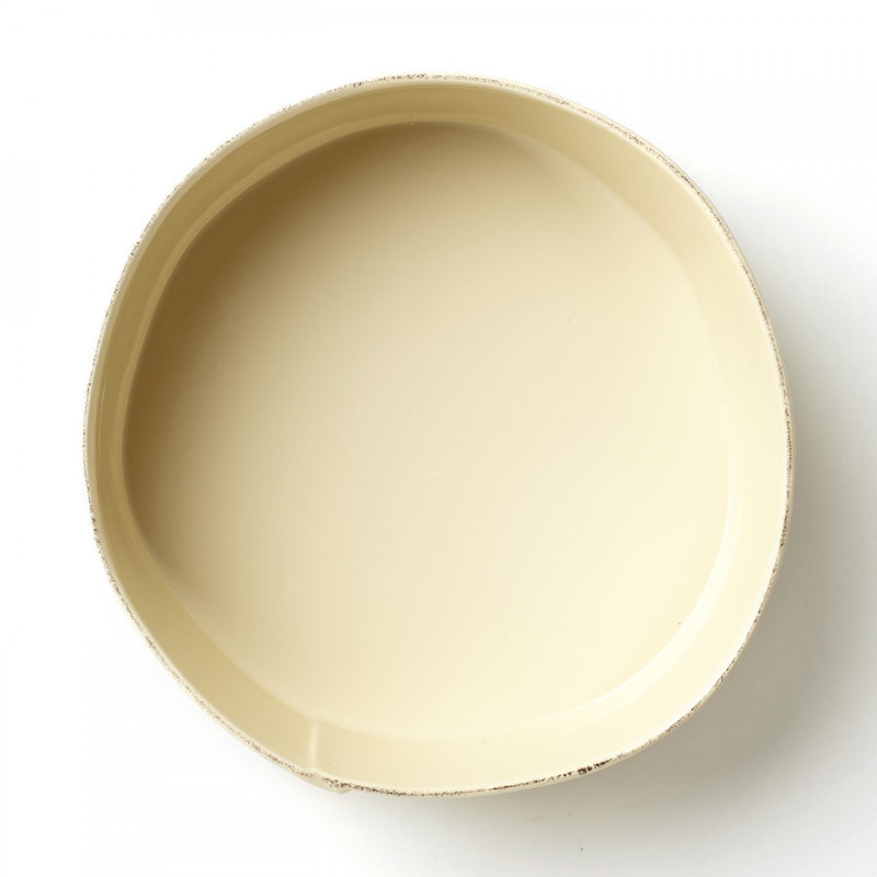 Lastra Stoneware Serving Bowl, White,  4" H x 10.75" W x 10.75" D