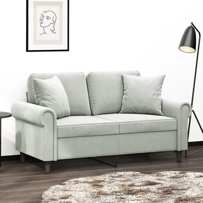 Canapé Nekeia, H 31,5 po x l 83,5 po x P 30,3 po, Gris clair