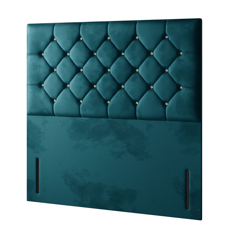 Farallones Upholstered Headboard, Double (4'6), Mallard Green