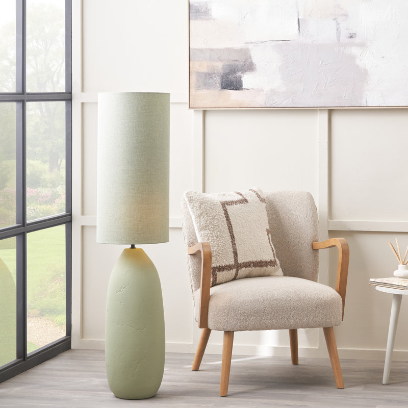 Syniyah 122cm Matte Novelty Floor Lamp, Green, Green