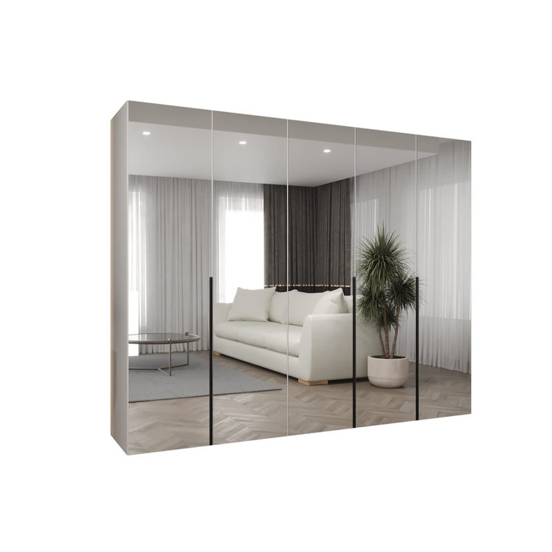 Bogins 4 Door Manufactured Wood Wardrobe, White