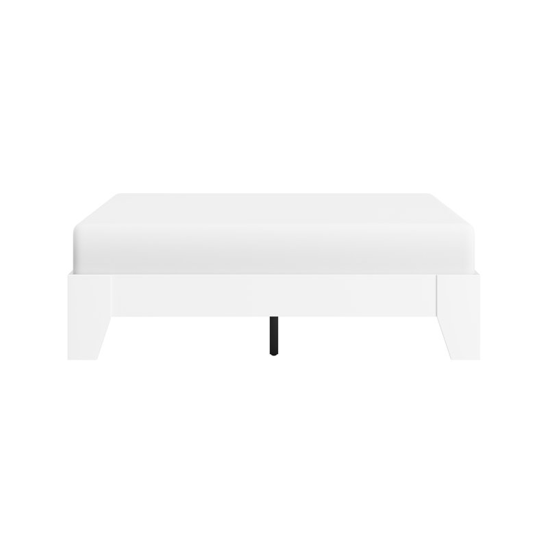 Heiss Open-Frame Bed, White, Twin
