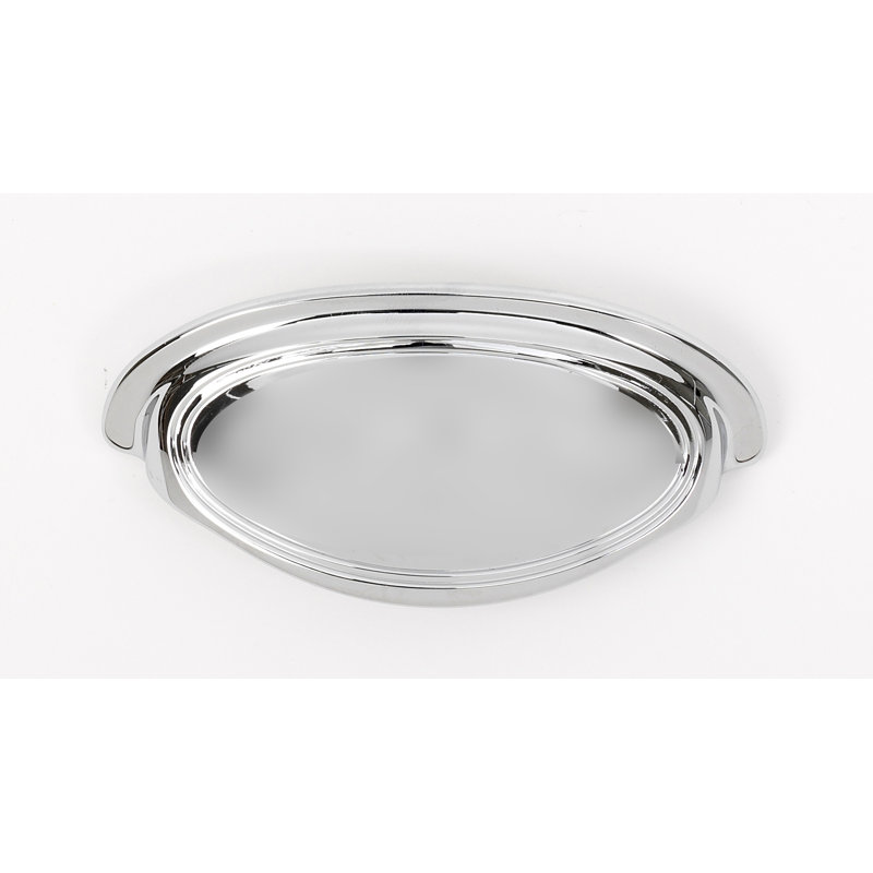 Classic Traditional Cup / Bin Pull, Polished Chrome
