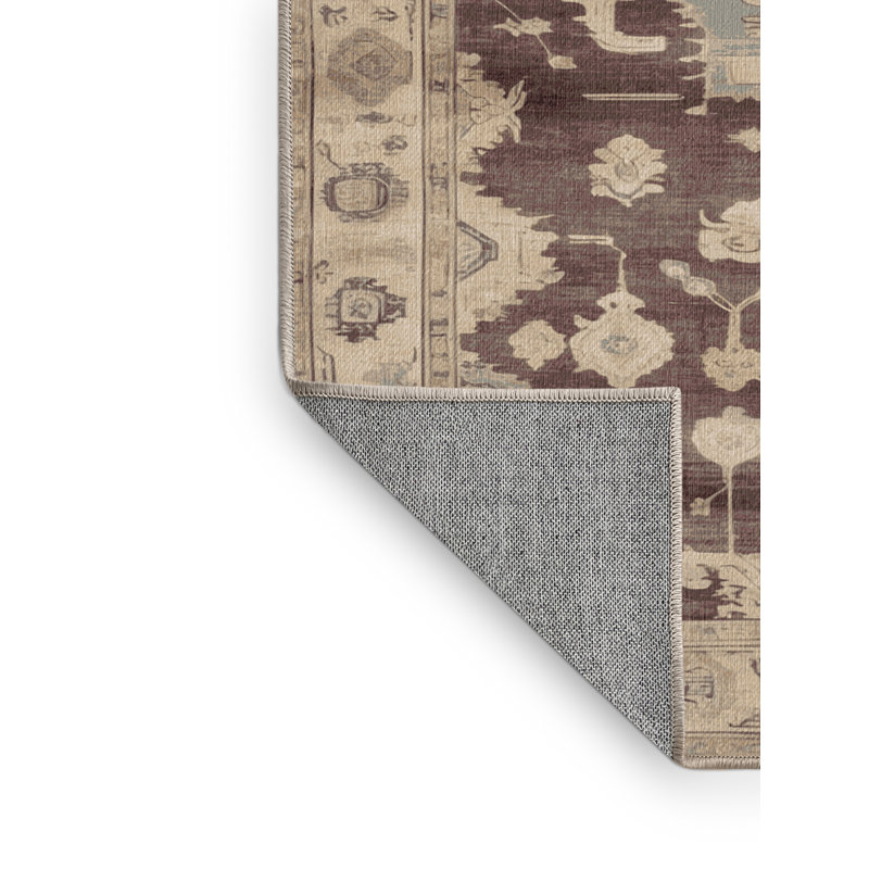 Tapis brun lavable à la machine, Rectangulaire 2 pi x 3 pi