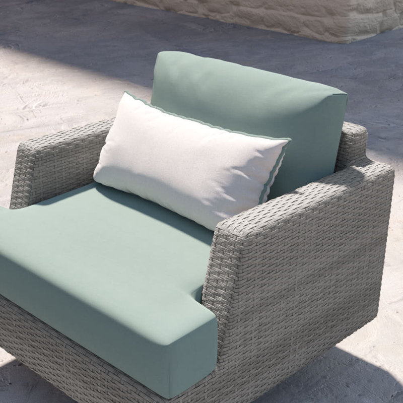 Portofino Comfort Outdoor 5 - Piece Conversation Set, Canvas Spa Sunbrella® Canvas