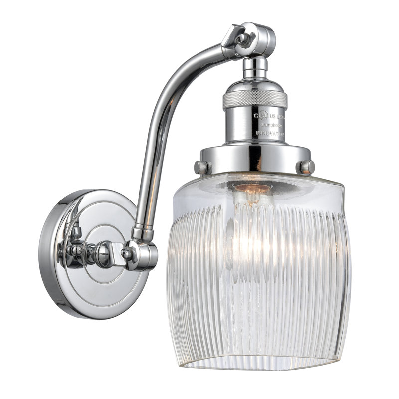 Appliquee à bras 1 lumière à intensité réglable Mireya, Chrome poli