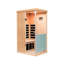 Grand petit sauna en pruche en verre avec ouverture à droite