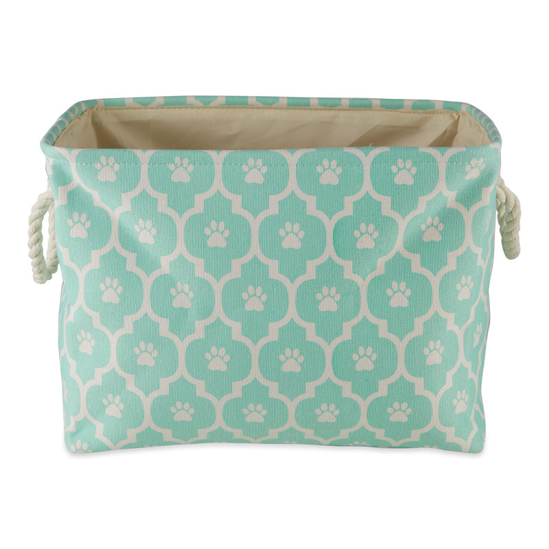 Panier en tissu Lattice Paw, H 12 po x l 16 po x P 10 po, Ros