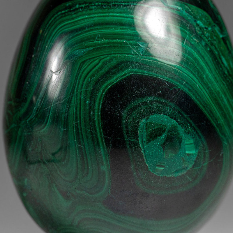 Genuine Polished Malachite Egg (1.9 Lbs)