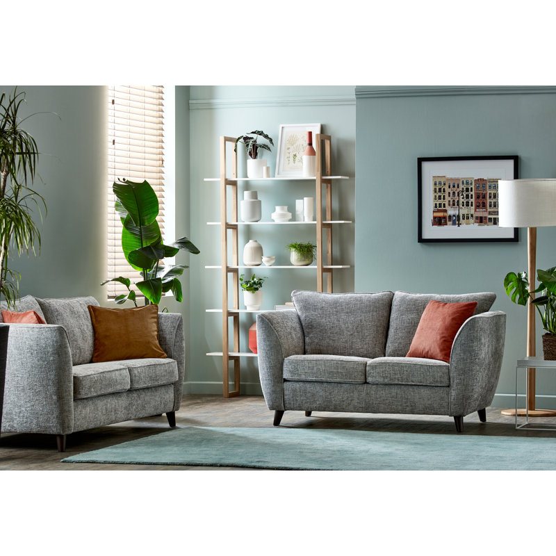 Urbana 2 Piece Sofa Set, Silver