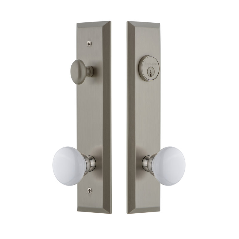Ensemble de vestibule Fifth Avenue, Nickel satiné, 2,375 po
