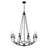 10 - Light Steel Dimmable Empire Chandelier