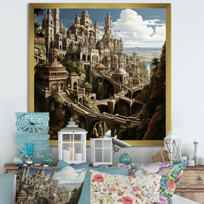 Dessin d'analyse d'une forteresse sur toile