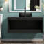 Meuble-lavabo et lavabo Modern Vanities, lavabo en verre noir, panneau de fibres à densité moyenne durable
