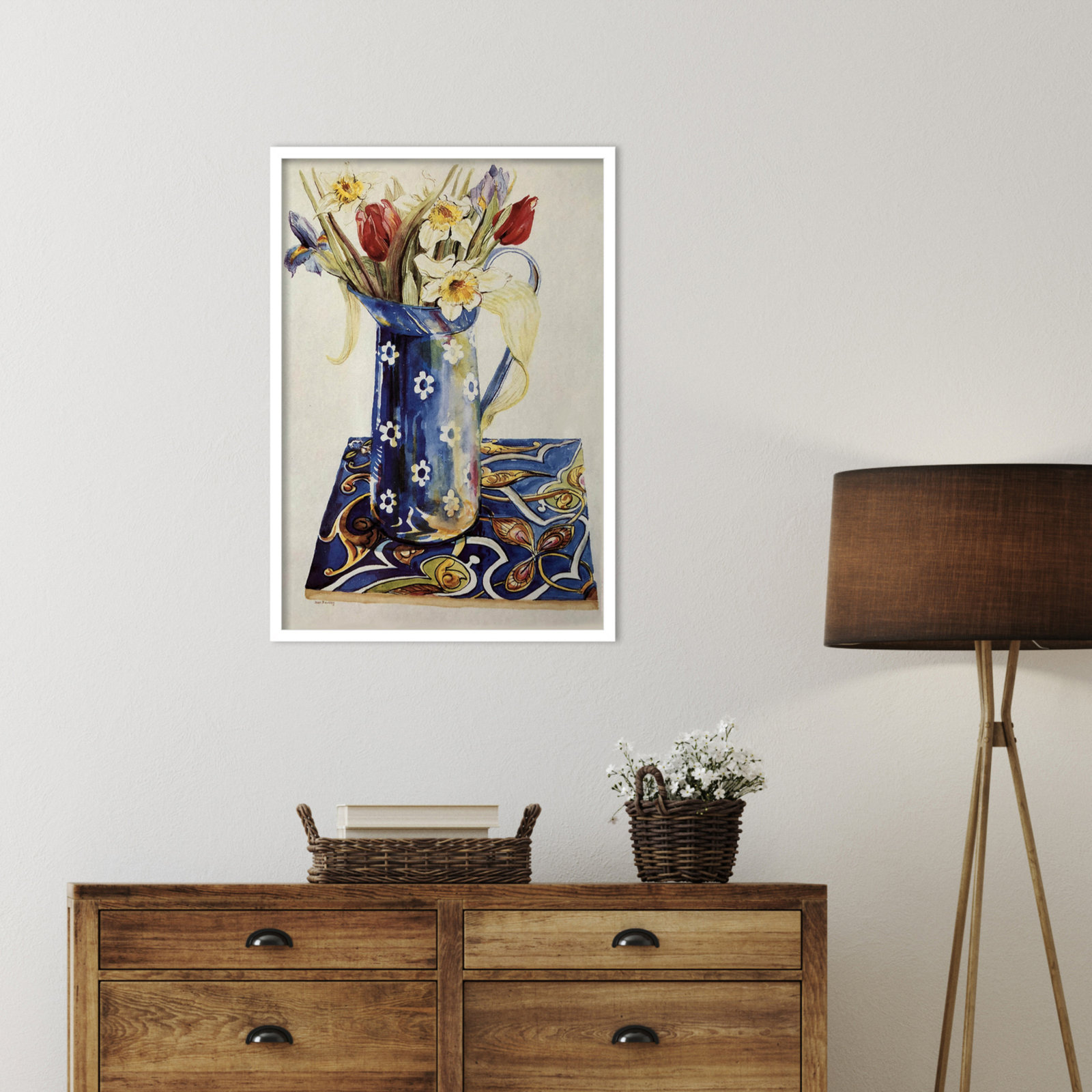 Tulips by Thewsey Joan, White, 33" H x 23" W x 1" D