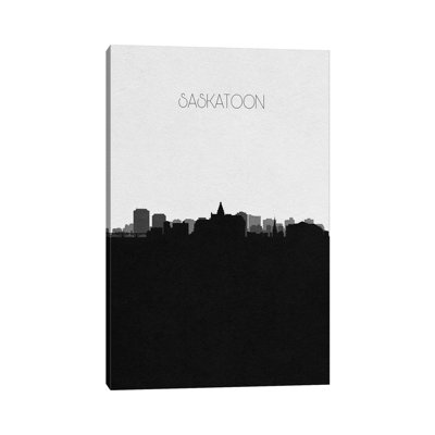 Saskatoon, Canada City Skyline par Ayse Deniz Akerman - impression sur toile tendue
