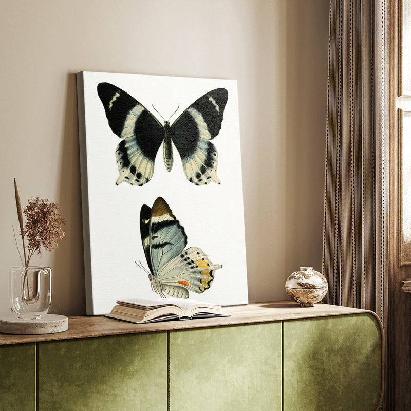 Papillons bleus antiques I - galerie Cavas sur mesure, H 36 po x l 24 po