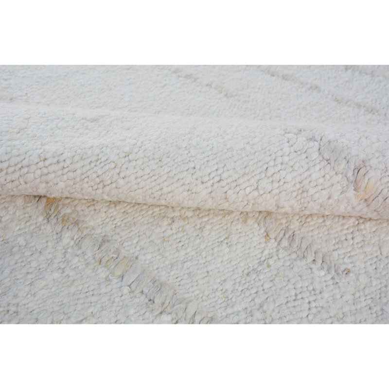 Wool Area Rug in Gray, Rectangle 6' x 9'