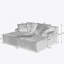 Méridienne compressible double avec porte-gobelets - aucun assemblage requis, causeuse moelleuse moderne pour la lecture de salon à l'intérieur-841280609