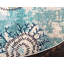 Tapis décoratif géométrique bleu Estelle-40277993
