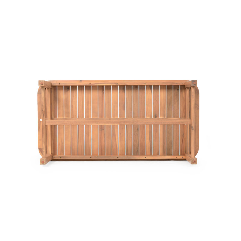 Pike Outdoor  47.24" Modern Coastal Acacia Solid Wood Patio Coffee Table