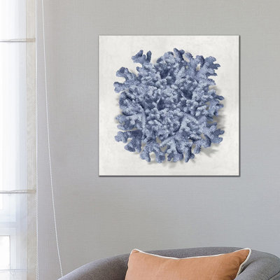 Coral Indigo II by Caroline Kelly - Wrapped Canvas Gallery-Wrapped Canvas Giclée
