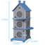 Maison pour chat à 3 niveaux en résine pour plusieurs chats intérieur extérieur H 52,13 po avec porche-123049080-126244334