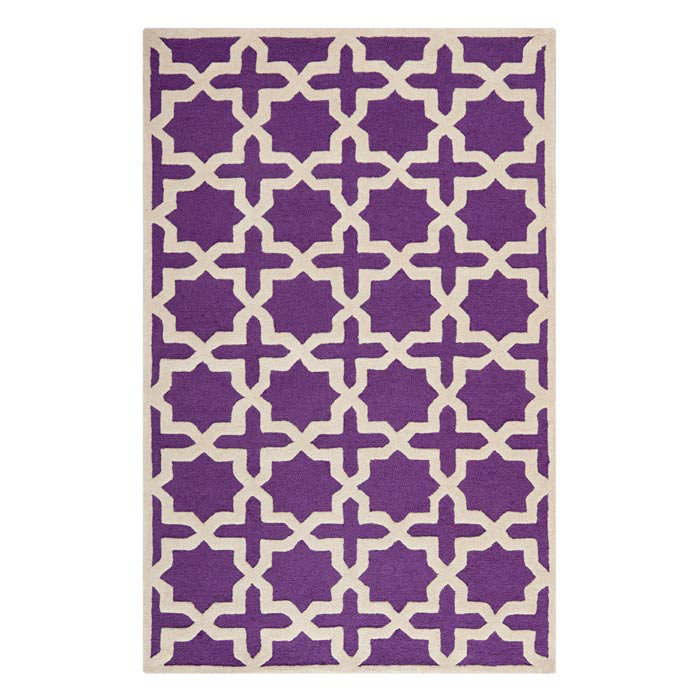 Tapis géométrique en laine touffeté à la main Igna, Rectangle 5 pi x 8 pi