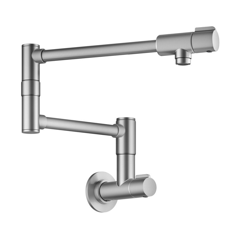 KRAUS Bolden 2 Handle Pot Filler Faucet With Retractable Arm, Wall Mount Kitchen Faucet, Pot Filler For Over Stove