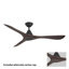 Ventilateur de plafond intelligent en bois naturel Carve 3 avec trousse d'éclairage à DEL sélectionnable 2700K-3000K-4000K-5000K et télécommande incluses, fonctionne avec Alexa et l'application Android ou Android-116667906-116667915-123843251