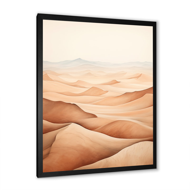 «Saharas Desert Silence I» sur toile, H 40 po x l 30 po x P 1,5 po, Cadre simple noir