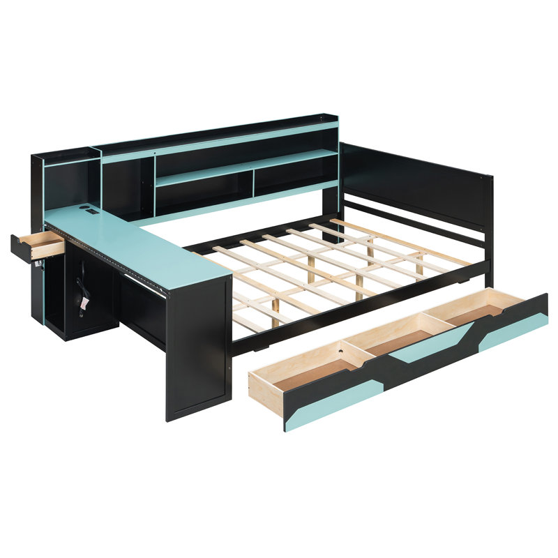Lits de rangement multifonctionnels, bois franc grand format MDF Home Gaming Home
