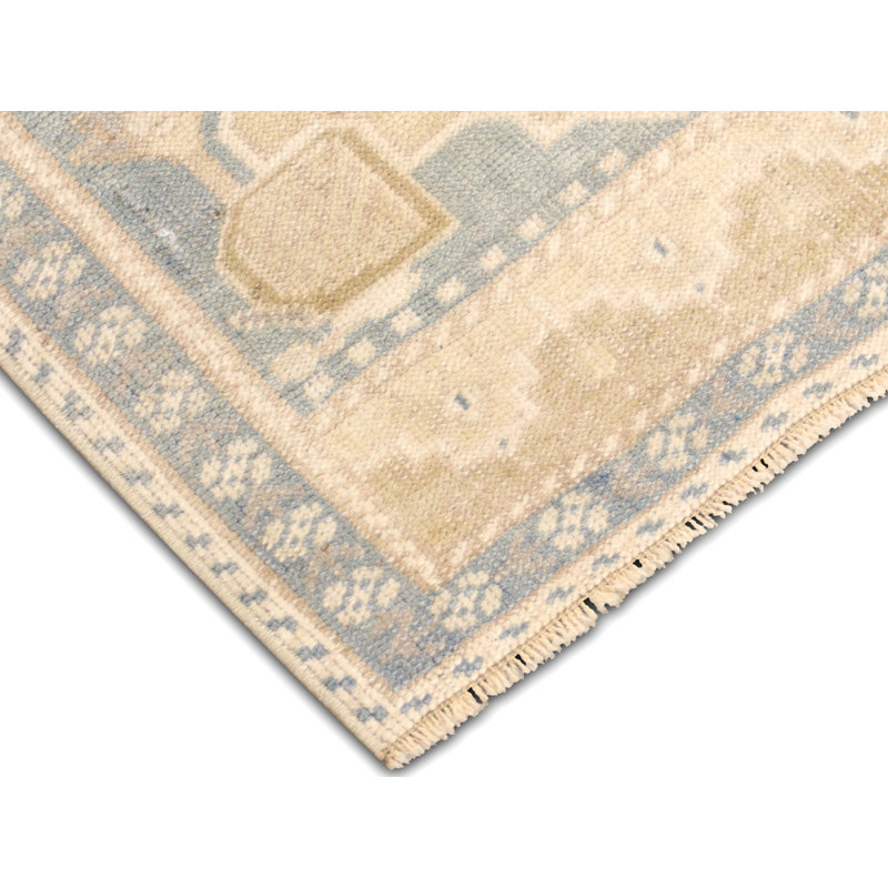 One-of-a-Kind Hand-Knotted 1960s Oushak Yastic - 1'9" x 3'5"
