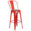Tabouret de bar ou de comptoir en métal Marian avec dossier et siège en bois Marian-2127243145-2101696429-2101696408