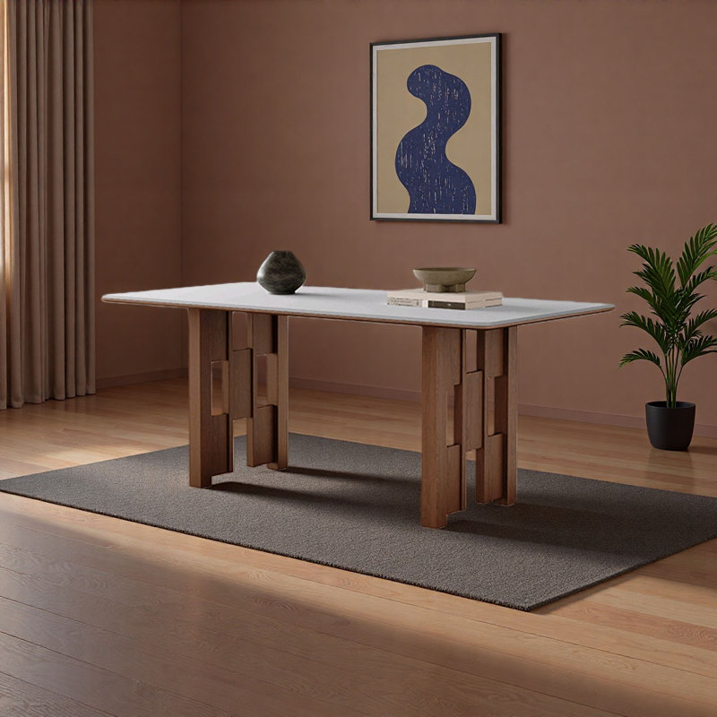Table de salle à manger Mid-Century, 29.5"H x 55.1"L x 31.5"W