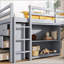 Lit mezzanine simple avec armoire à tiroirs