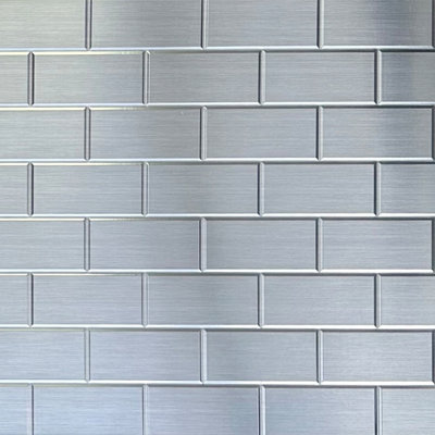 Subway 2 ft. x 8 ft. PVC Glue-Up Backsplash Panels